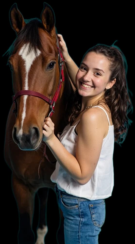 A person with a horse