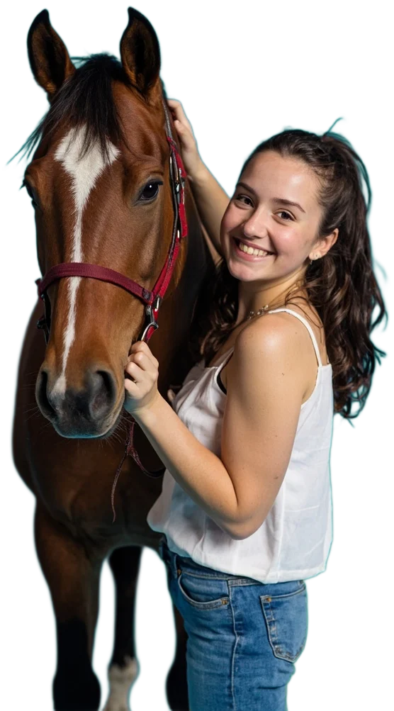 A person with a horse